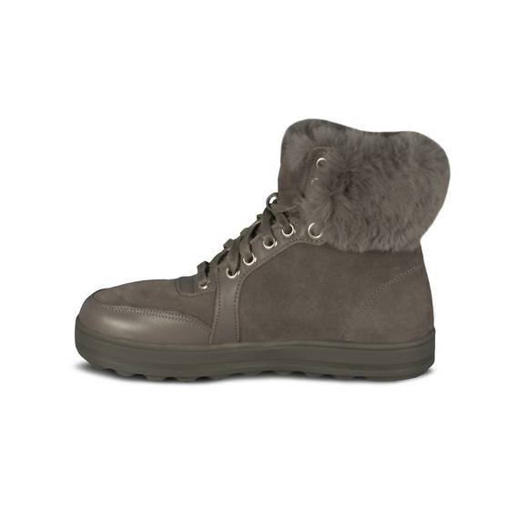 NEW CLOUD NINE ladies jamie fur sneaker in gray - Picture 2 of 6